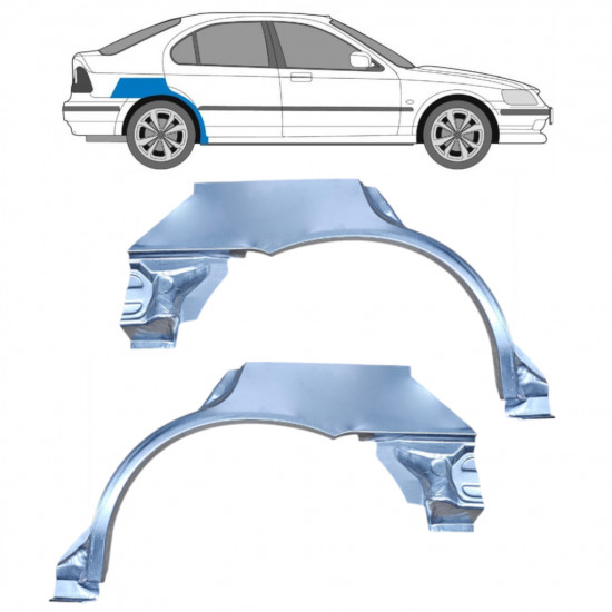 Takalokasuoja korjaussarja varten Honda Civic 1995-2001 / Vasen+Oikea / Sarja 10422