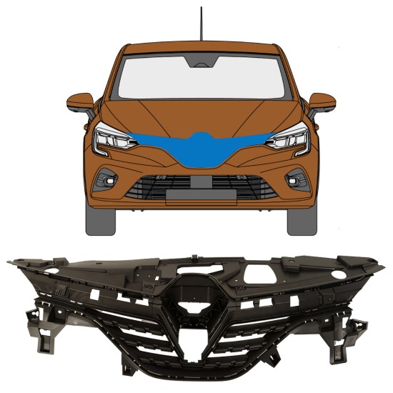 Säleikkö varten Renault Clio V 2019- 16234
