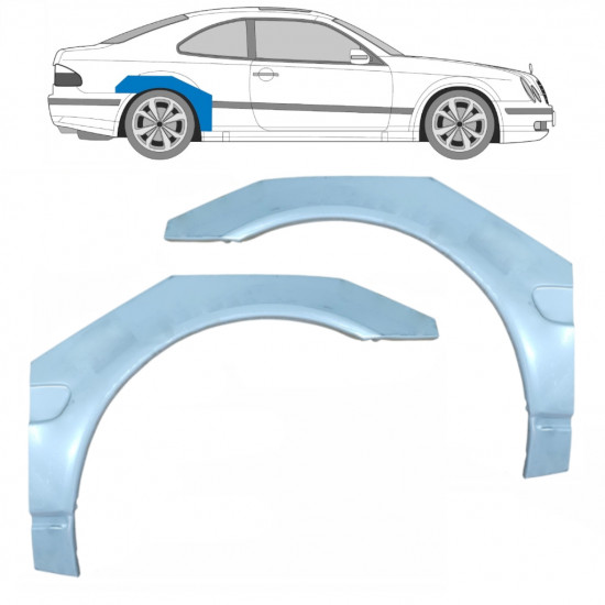 Takalokasuoja korjaussarja varten Mercedes CLK 1997-2003 / Vasen+Oikea / Sarja 9174