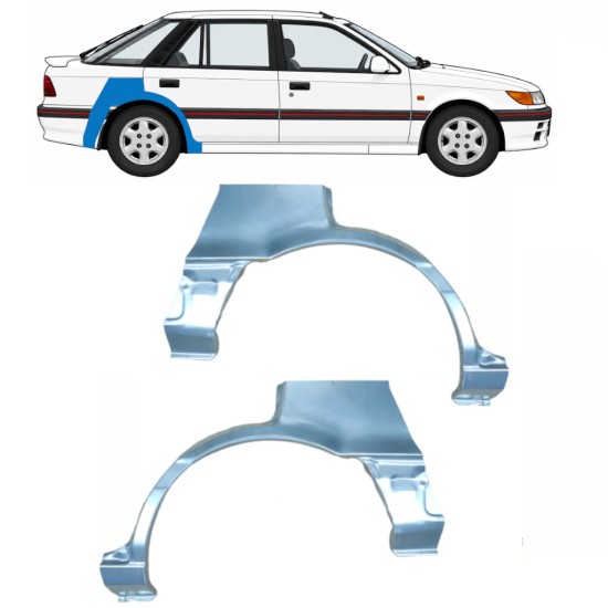 Takalokasuoja korjaussarja varten Mitsubishi Colt 1988-1992 / Vasen+Oikea / Sarja 10797