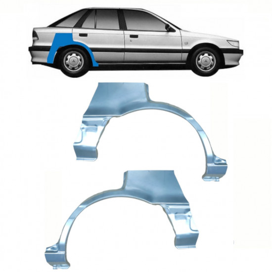 Takalokasuoja korjaussarja varten Mitsubishi Colt / Lancer 1988-1992 / Vasen+Oikea / Sarja 10797