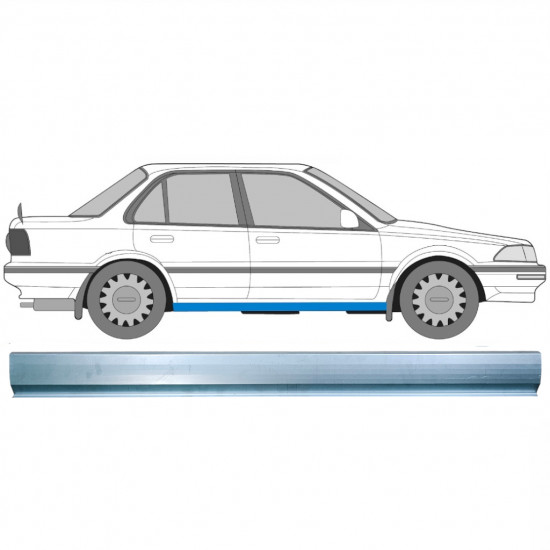 Kynnyspelti korjauspaneeli varten Toyota Corolla 1987-1994 / Vasen = Oikea (symmetrinen) 9358