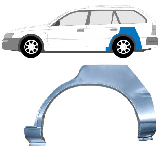 Takalokasuoja korjaussarja varten Toyota Corolla 1991-1998  COMBI / Vasen 12656