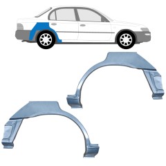 Takalokasuoja korjaussarja varten Toyota Corolla E10 1991-1998 / Vasen+Oikea / SEDAN / Sarja 12660