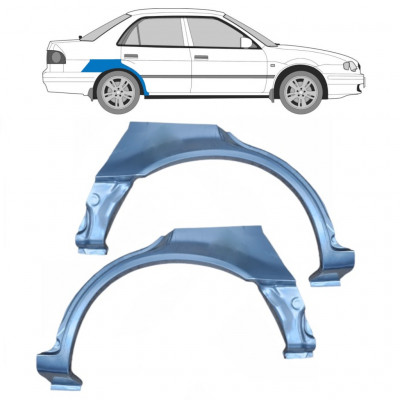 Takalokasuoja korjaussarja varten Toyota Corolla 1997-2002 / Vasen+Oikea / Sarja 9212