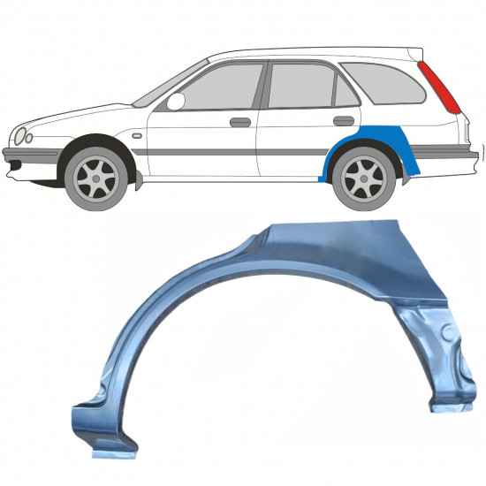 Takalokasuoja korjaussarja varten Toyota Corolla 1997-2002 / Vasen 5437