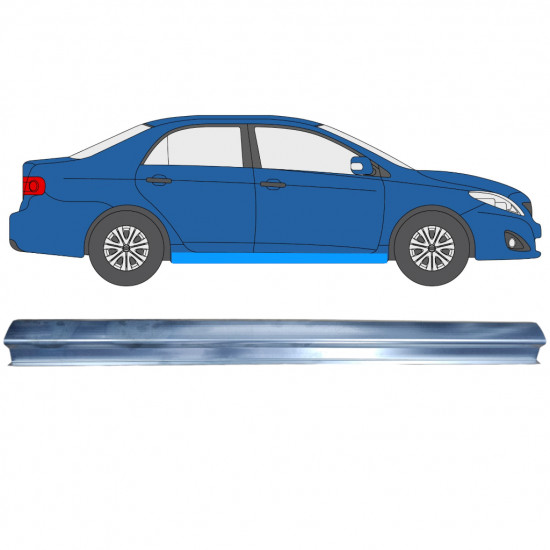 Kynnyspelti korjauspaneeli varten Toyota Corolla E14 / E15 2007-2013 / Vasen = Oikea (symmetrinen) 11197