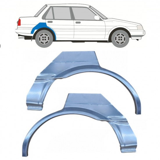 Takalokasuoja korjaussarja varten Toyota Corolla 1983-1988 / Vasen+Oikea / Sarja 9884