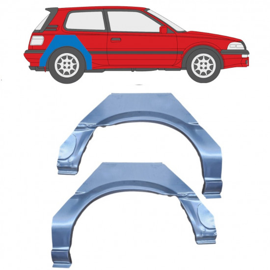 Takalokasuoja korjaussarja varten Toyota Corolla 1987-1994 / Vasen+Oikea / Sarja 10334