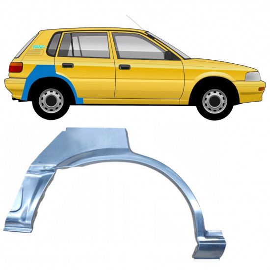 Takalokasuoja korjaussarja varten Toyota Corolla 1987-1994 / Oikea 8643