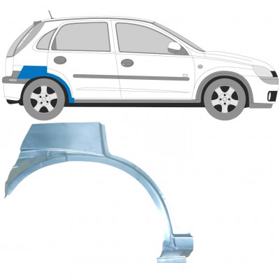 Takalokasuoja korjaussarja varten Opel Corsa 2000-2010 / Oikea 6885
