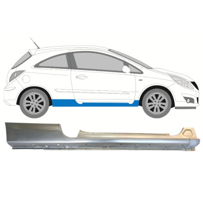 Kynnyspelti varten Opel Corsa D 2006-2015 / Oikea / HATCHBACK 14572