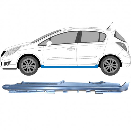 Kynnyspelti korjauspaneeli varten Opel Corsa 2006-2015 / Vasen 6880