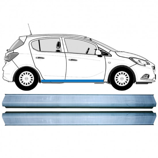 Kynnyspelti korjauspaneeli varten Opel Corsa E 2014-2019 / Vasen+Oikea / Sarja 12883