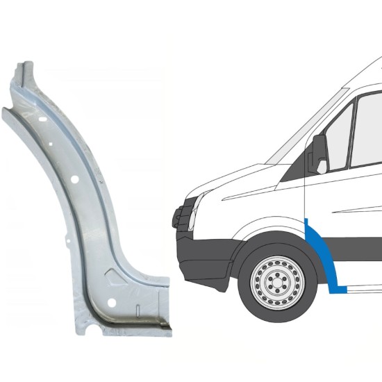 Etulokasuojan sisäkorjauspaneeli varten Volkswagen Crafter 2005-2017 / Vasen 15499