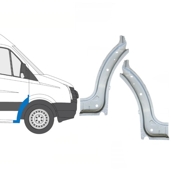 Etulokasuojan sisäkorjauspaneeli varten Volkswagen Crafter 2005-2017 / Vasen+Oikea / Sarja 15500