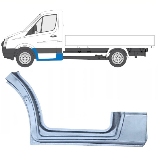 Etulokasuojan korjauspaneeli ja osa kynnystä varten Volkswagen Crafter 2005-2017 / Vasen 13839