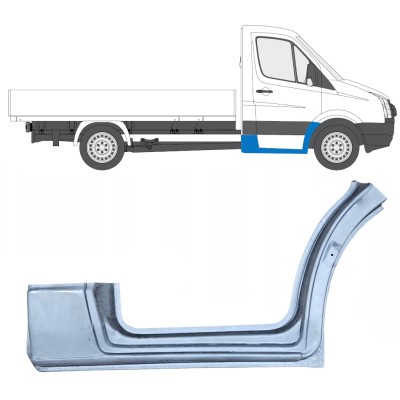 Etulokasuojan korjauspaneeli ja osa kynnystä varten Volkswagen Crafter 2005-2017 / Oikea 13838