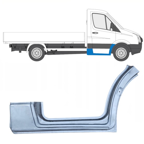Etulokasuojan korjauspaneeli ja osa kynnystä varten Volkswagen Crafter 2005-2017 / Oikea 13838
