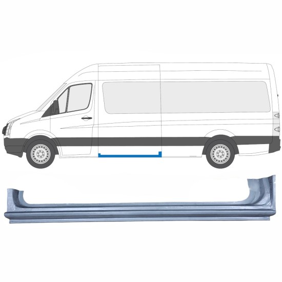 Sivuoven kynnysprofiili varten Volkswagen Crafter 2005-2017 / Vasen 13432