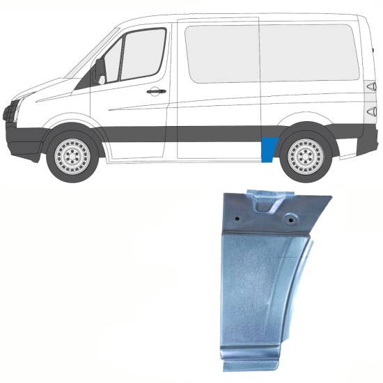 Takalokasuoja korjaussarja varten Volkswagen Crafter 2005-2017 / Vasen 13940