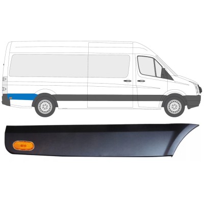 Takalokasuojan koristelista pyörän takana lampulla varten Volkswagen Crafter 2005-2017 / Oikea / Sarja 13995