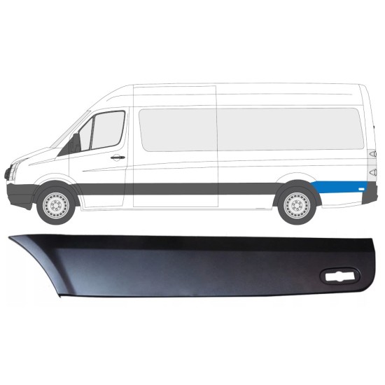 Takalokasuojan koristelista varten Volkswagen Crafter 2005-2017 / Vasen 13829
