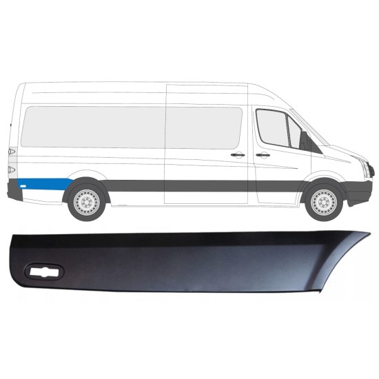 Takalokasuojan koristelista varten Volkswagen Crafter 2005-2017 / Oikea 13828