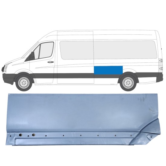Takalokasuoja korjaussarja varten Volkswagen Crafter 2005-2017 / Vasen 13896