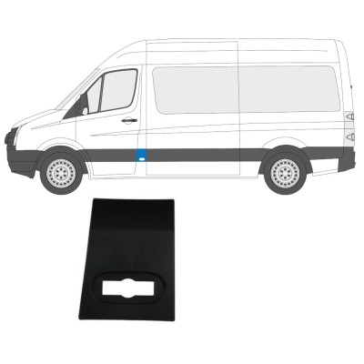 Koristelista varten Volkswagen Crafter 2005-2017 / Vasen 13688