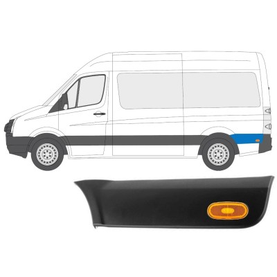 Takalokasuojan koristelista lampulla varten Volkswagen Crafter 2005-2017 / Vasen / Sarja 14149