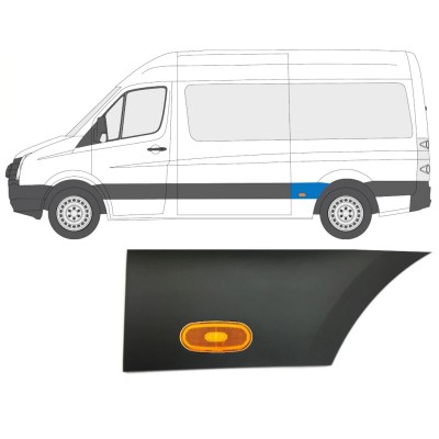 Takalokasuojan koristelista lampulla varten Volkswagen Crafter 2005-2017 / Vasen / Sarja 14089