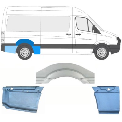 Takalokasuoja korjaussarja varten Volkswagen Crafter 2005-2017 / Oikea / Sarja 13941