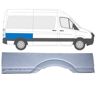 Suuri takalokasuojan korjauspaneeli varten Volkswagen Crafter 2005-2017 / Oikea 15511