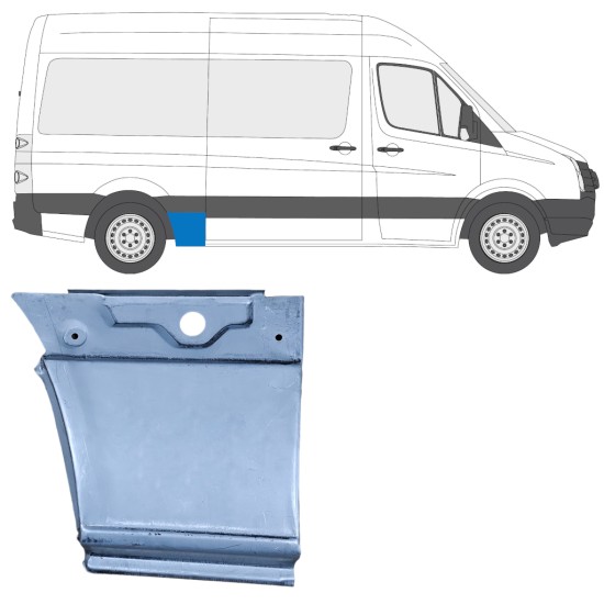 Takalokasuoja korjaussarja varten Volkswagen Crafter 2005-2017 / Oikea 13445