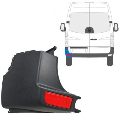 Takapuskurin kulma ja heijastinvalo varten Volkswagen Crafter 2005-2017 / Vasen / Sarja 15552