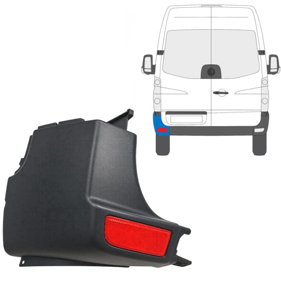 Takapuskurin kulma ja heijastinvalo varten Volkswagen Crafter 2005-2017 / Vasen / Sarja 15552