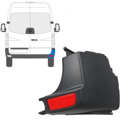 Takapuskurin kulma ja heijastinvalo varten Volkswagen Crafter 2005-2017 / Oikea / Sarja 15553