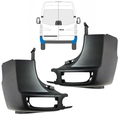 Takapuskurin kulma varten Volkswagen Crafter 2005-2017 / Vasen+Oikea / Sarja 15549