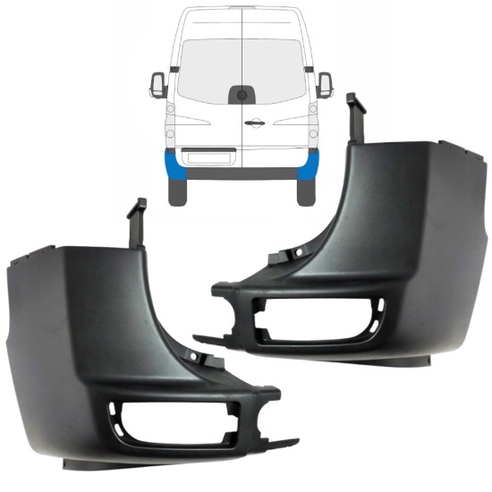 Takapuskurin kulma varten Volkswagen Crafter 2005-2017 / Vasen+Oikea / Sarja 15549