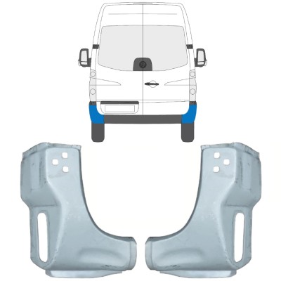 Takakulman korjauspaneeli varten Volkswagen Crafter 2005-2017 / Vasen+Oikea / Sarja 15507