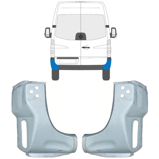 Takakulman korjauspaneeli varten Volkswagen Crafter 2005-2017 / Vasen+Oikea / Sarja 15507