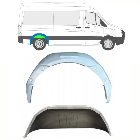 Takalokasuoja sisäkehä varten Volkswagen Crafter 2005-2017 / Oikea / Sarja 14321