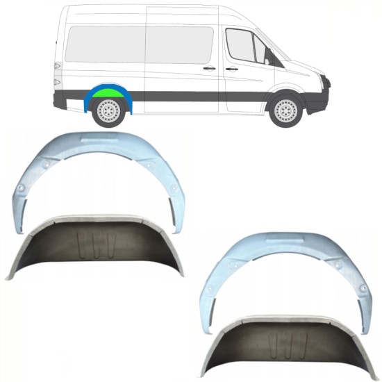 Takalokasuoja sisäkehä varten Volkswagen Crafter 2005-2017 / Sarja 14498