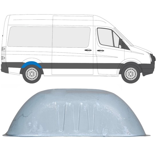 Takalokasuojan korjauspaneeli varten Volkswagen Crafter 2005-2017 / Vasen = Oikea (symmetrinen) 13612