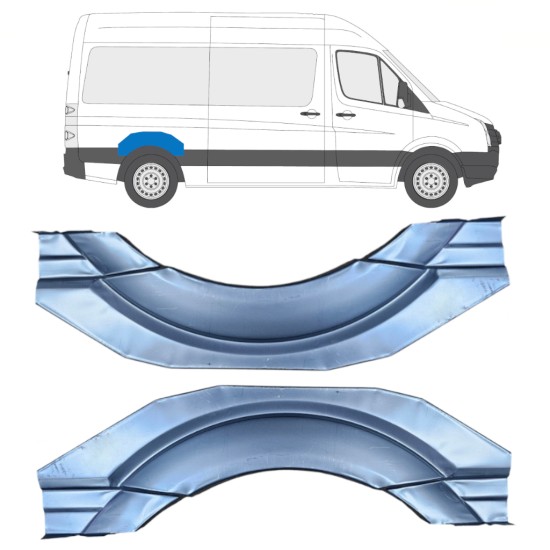 Takalokasuoja korjaussarja varten Volkswagen Crafter 2005-2017 / Vasen+Oikea / Sarja 16159