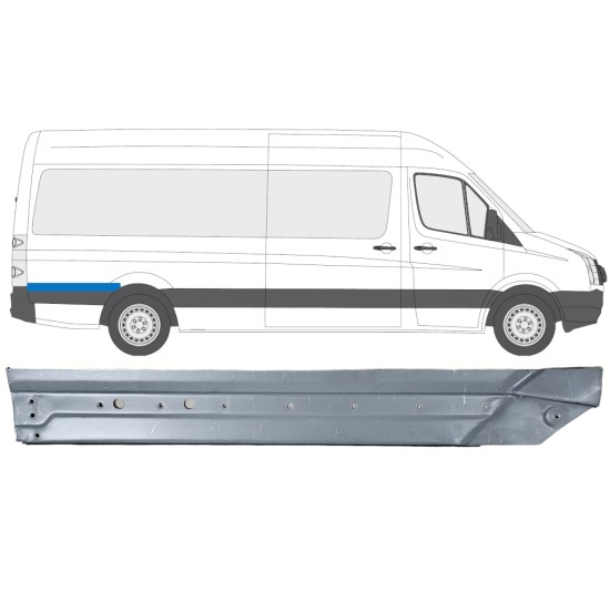 Takalokasuoja korjaussarja varten Volkswagen Crafter 2005-2017 / Oikea 14331