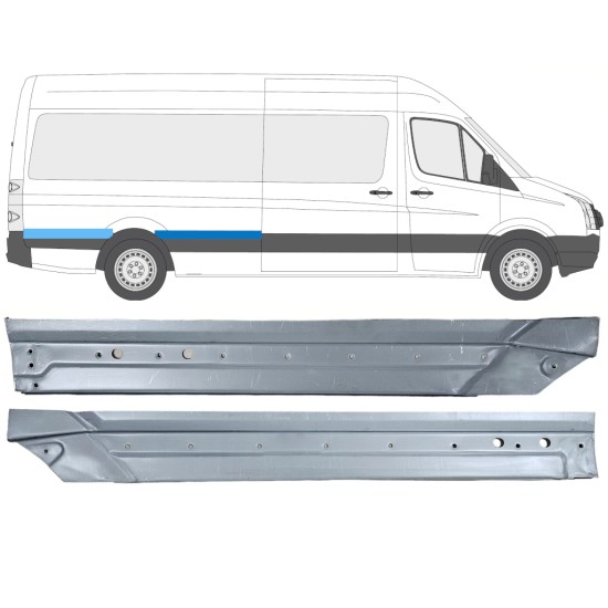 Takalokasuoja korjaussarja varten Volkswagen Crafter 2005-2017 / Oikea / Sarja 14499