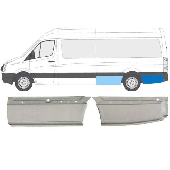 Takalokasuoja korjaussarja varten Volkswagen Crafter 2005-2017 / Vasen / Sarja 14127