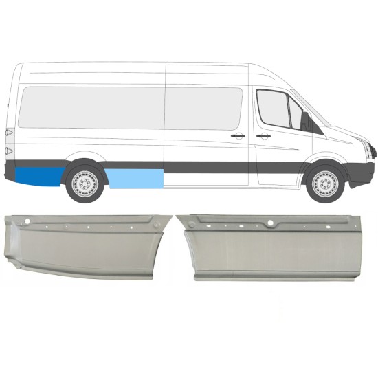 Takalokasuoja korjaussarja varten Volkswagen Crafter 2005-2017 / Oikea / Sarja 14128